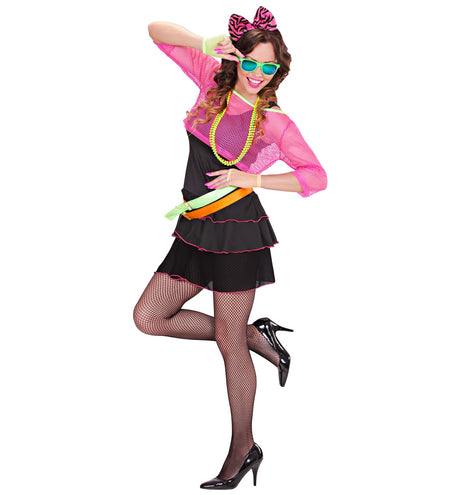 Widmann SRL Disco kostuum jaren 80 neon Marly dames