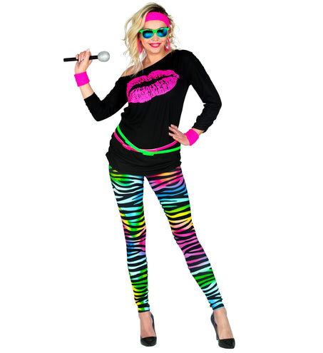 Widmann SRL Disco legging neon zebraprint dames
