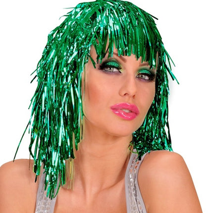 Widmann SRL Disco pruik lurex groen