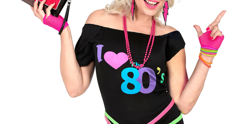 Widmann SRL Disco shirt dames 80's neon