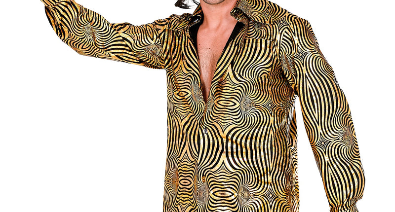 Widmann SRL Disco shirt jaren 70 goud heren
