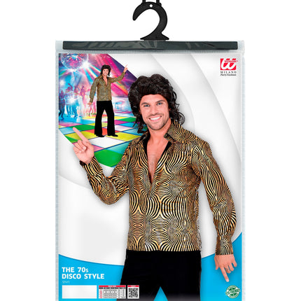 Widmann SRL Disco shirt jaren 70 goud heren