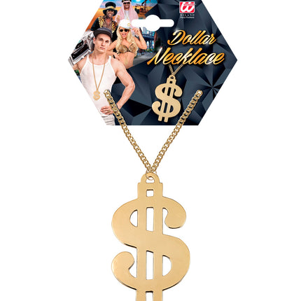 Widmann SRL Dollar ketting goud gangster