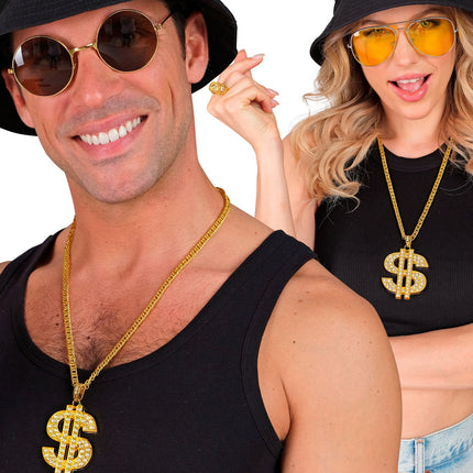 Widmann SRL Dollarketting strass  goud