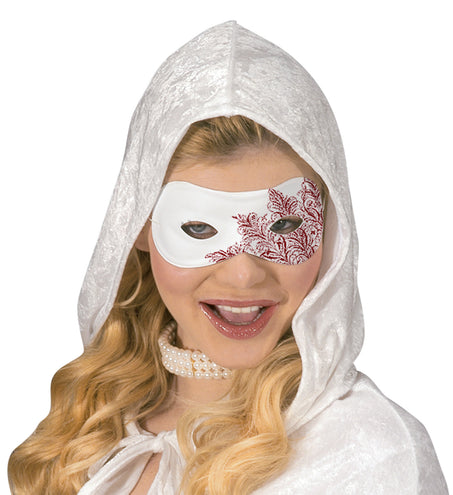 Widmann SRL Domino oogmasker wit beschilderbaar