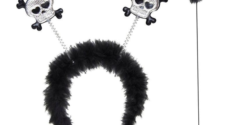 Widmann SRL Doodshoofd schedel hoofdband met staf