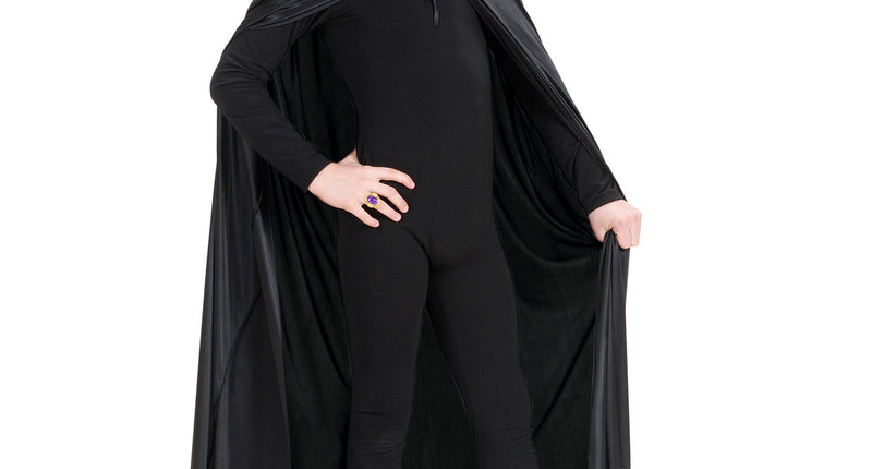 Widmann SRL Dracula cape zwart met paarse kraag kinderen