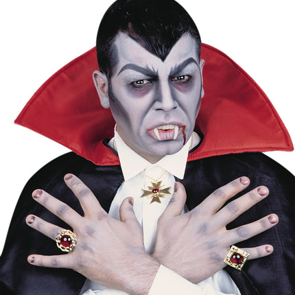 Widmann SRL Dracula ketting met ringen Robijn