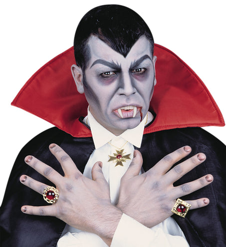 Widmann SRL Dracula ketting met ringen Robijn