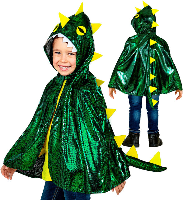 Widmann SRL Draken cape groen kinderen