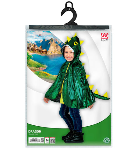 Widmann SRL Draken cape groen kinderen