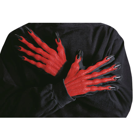 Widmann SRL Duivel handschoenen rood 3d
