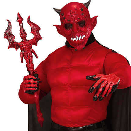 Widmann SRL Duivel handschoenen rood 3d