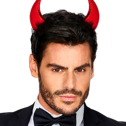 Widmann SRL Duivel hoorntjes haarband metallic