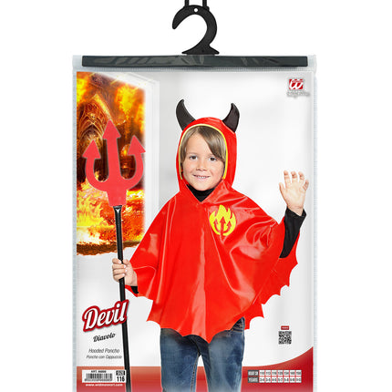 Widmann SRL Duivel poncho kind
