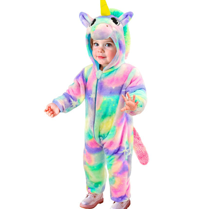 Widmann SRL Eenhoorn kostuum pluche fluweel regenboog