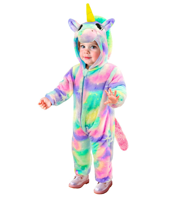 Widmann SRL Eenhoorn kostuum pluche fluweel regenboog