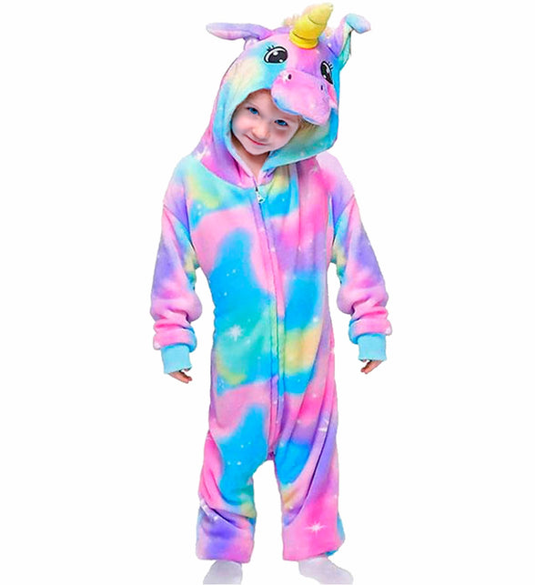 Widmann SRL Eenhoorn kostuum pluche fluweel regenboog