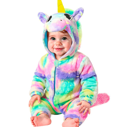 Widmann SRL Eenhoorn kostuum pluche fluweel regenboog