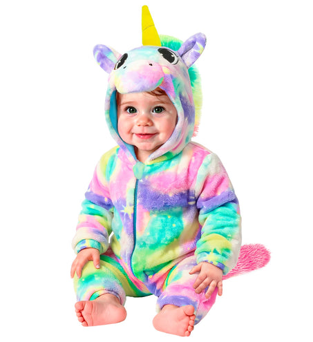 Widmann SRL Eenhoorn kostuum pluche fluweel regenboog