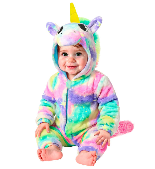 Widmann SRL Eenhoorn kostuum pluche fluweel regenboog