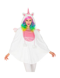 Widmann SRL Eenhoorn poncho met muts volwassenen