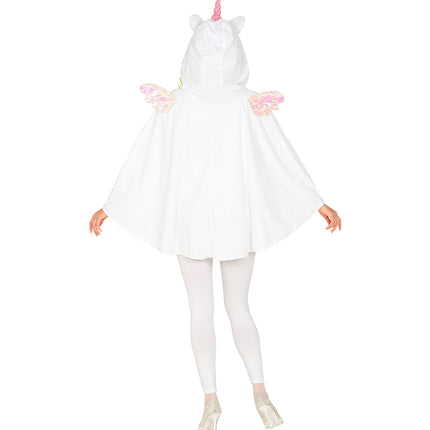 Widmann SRL Eenhoorn poncho met muts volwassenen