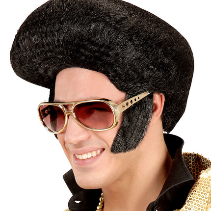 Widmann SRL Elvis bakkebaarden rock 'n roll zwart