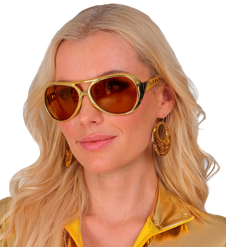 Widmann SRL Elvis bril rock 'n roll goud