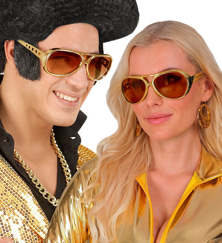 Widmann SRL Elvis bril rock 'n roll goud