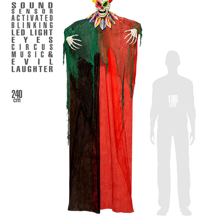 Widmann SRL Enge Clown decoratie 240cm