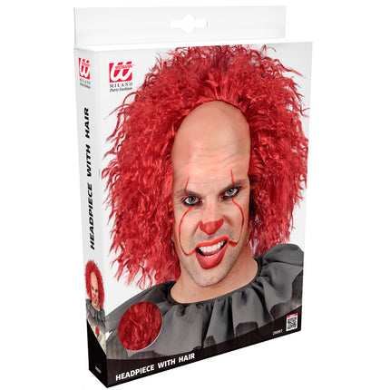 Widmann SRL Enge clownspruik met rood haar