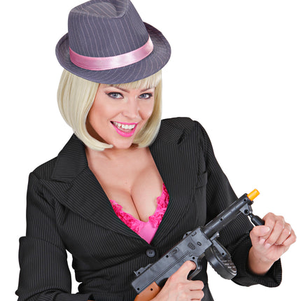 Widmann SRL Fedora Grijs Met Krijtstrepen