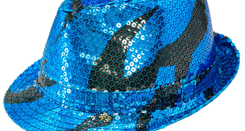 Widmann SRL Fedora pailletten blauwe golf