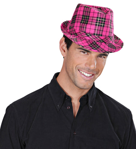 Widmann SRL Fedora Rose Met Tartan Print