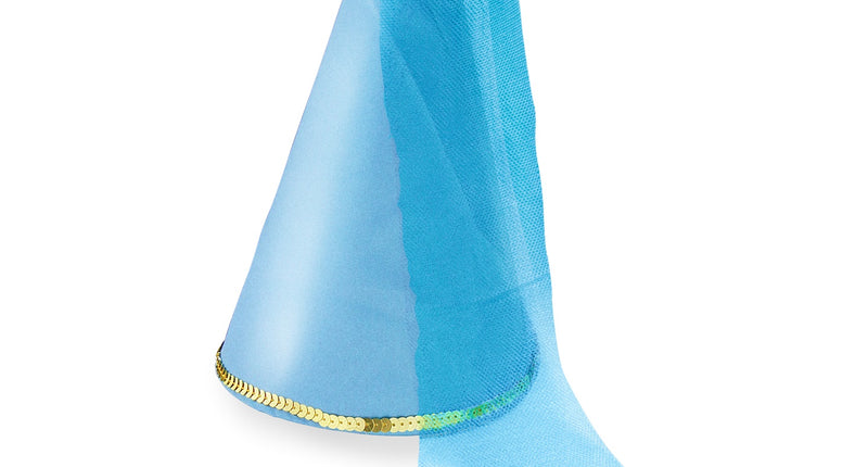 Widmann SRL Feeënhoed blauw met sluier kind