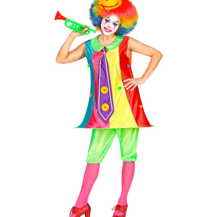 Widmann SRL Fleurige clownspak voor dames