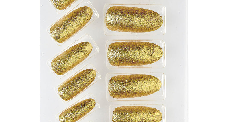 Widmann SRL Fluoriserende opplaknagels goud glitters