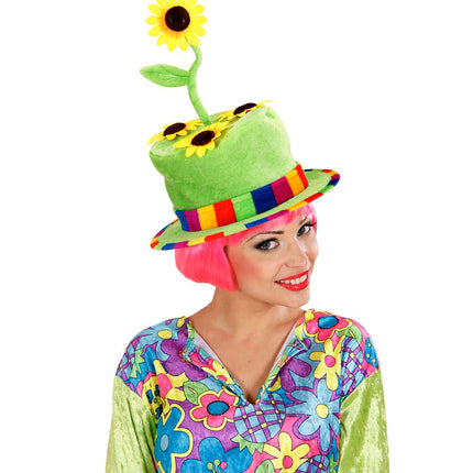 Widmann SRL Fluwelen hoed zonnebloem