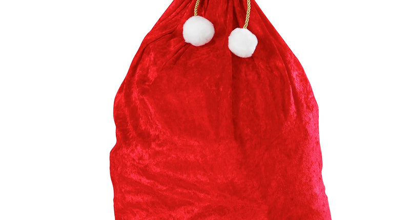 Widmann SRL Fluwelen kerstman zak