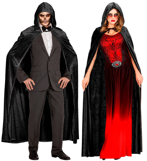 Widmann SRL Fluwelen zwarte cape 150cm luxe