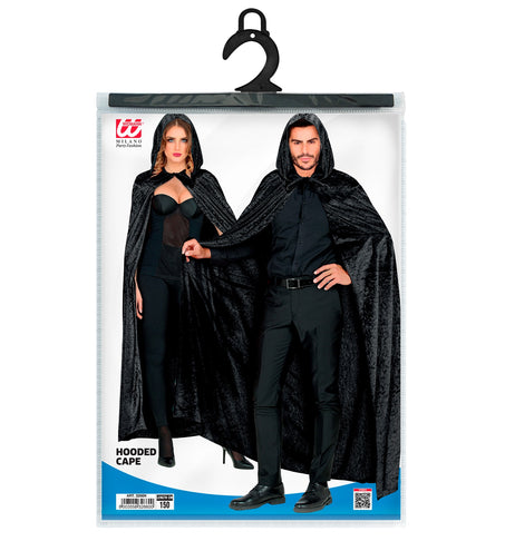 Widmann SRL Fluwelen zwarte cape 150cm luxe