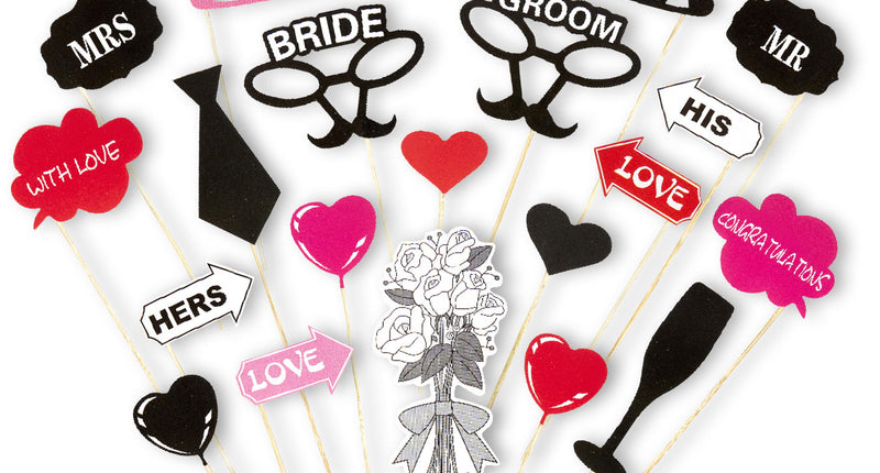 Widmann SRL Foto booth accessoires bruid en bruidegom