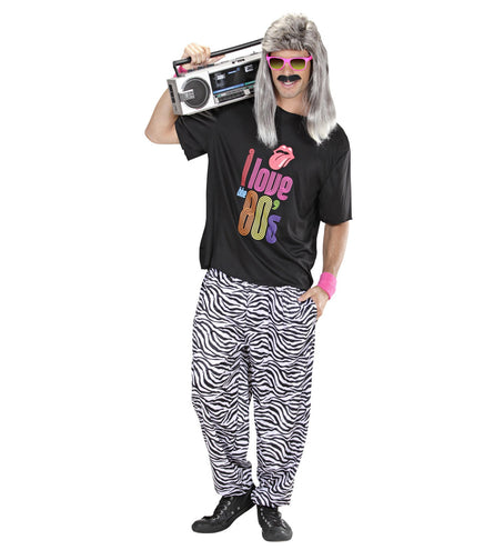 Widmann SRL Foute discobroek zebra print