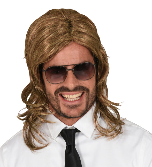 Widmann SRL Foute pruik met matje bruin