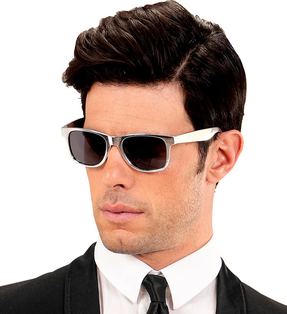 Widmann SRL Foute zilveren bril karakter