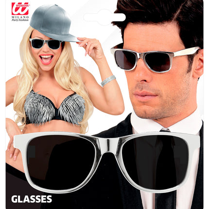 Widmann SRL Foute zilveren bril karakter