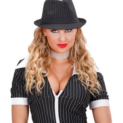 Widmann SRL Gangster hoed met strepen