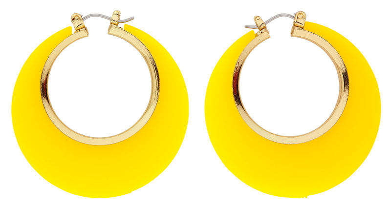 Widmann SRL Geel met gouden disco oorbellen