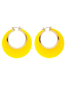 Widmann SRL Geel met gouden disco oorbellen